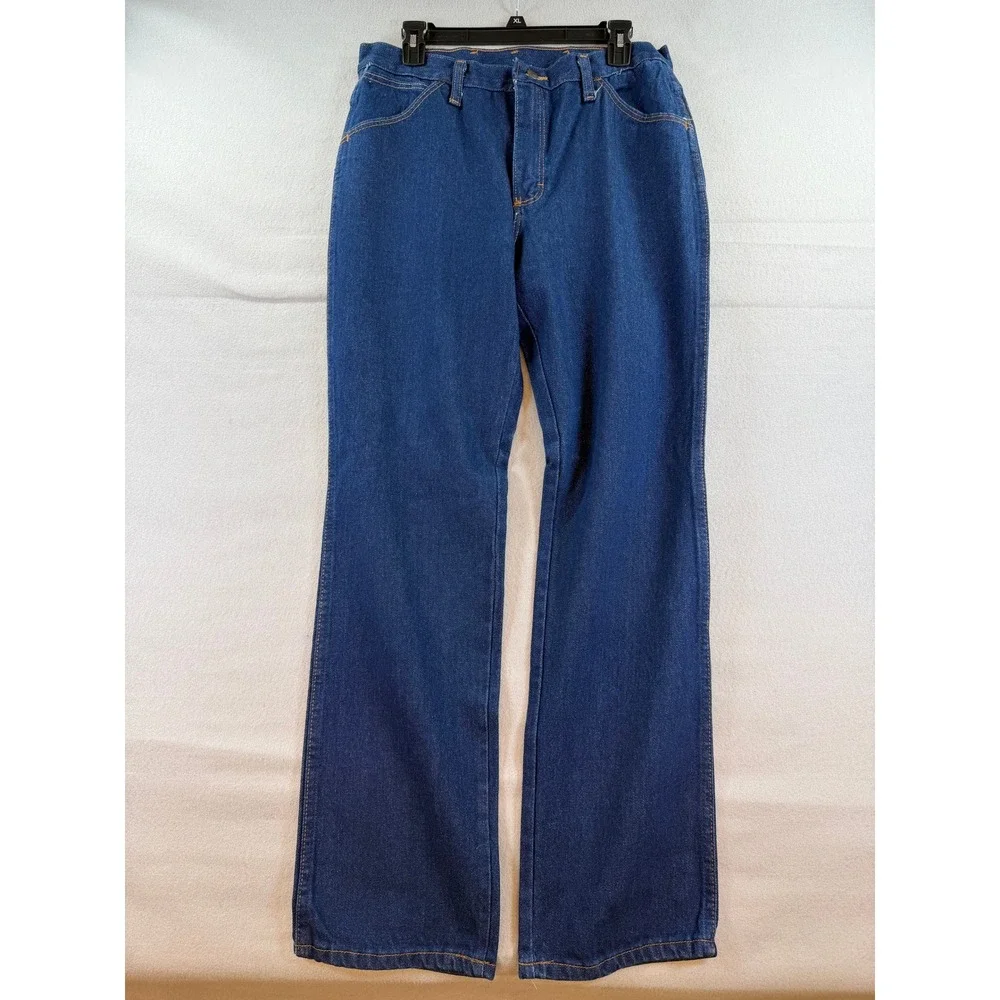 NEW - Red Kap Mens PD54PW5 Dark Wash Straight Leg Work Jeans Blue Denim 32x32